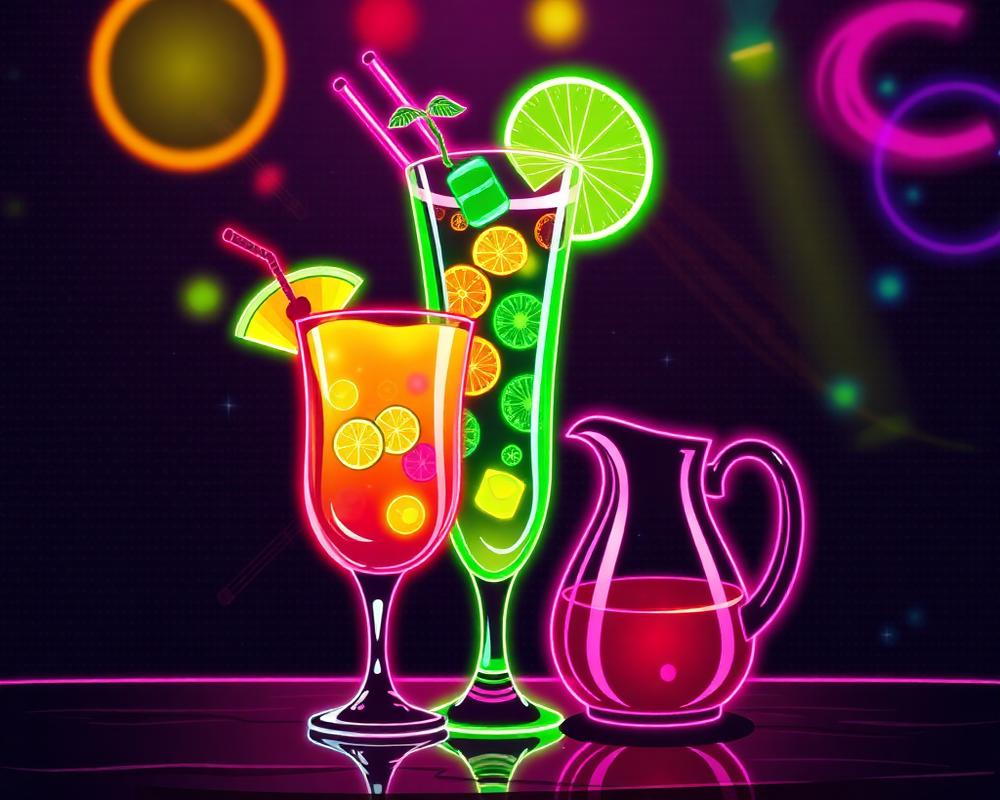 Cocktail Pitcher in pop-art neon styling